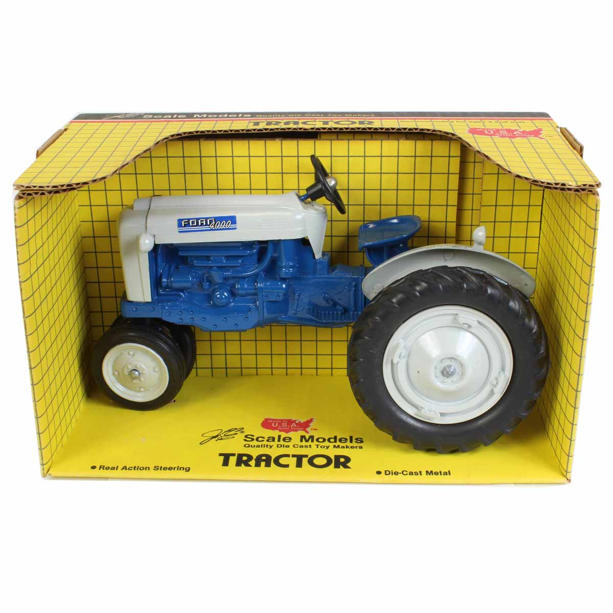 1/12 Ford 4000 Narrow Front Tractor in Yellow Box, Made in the USA by Scale Models