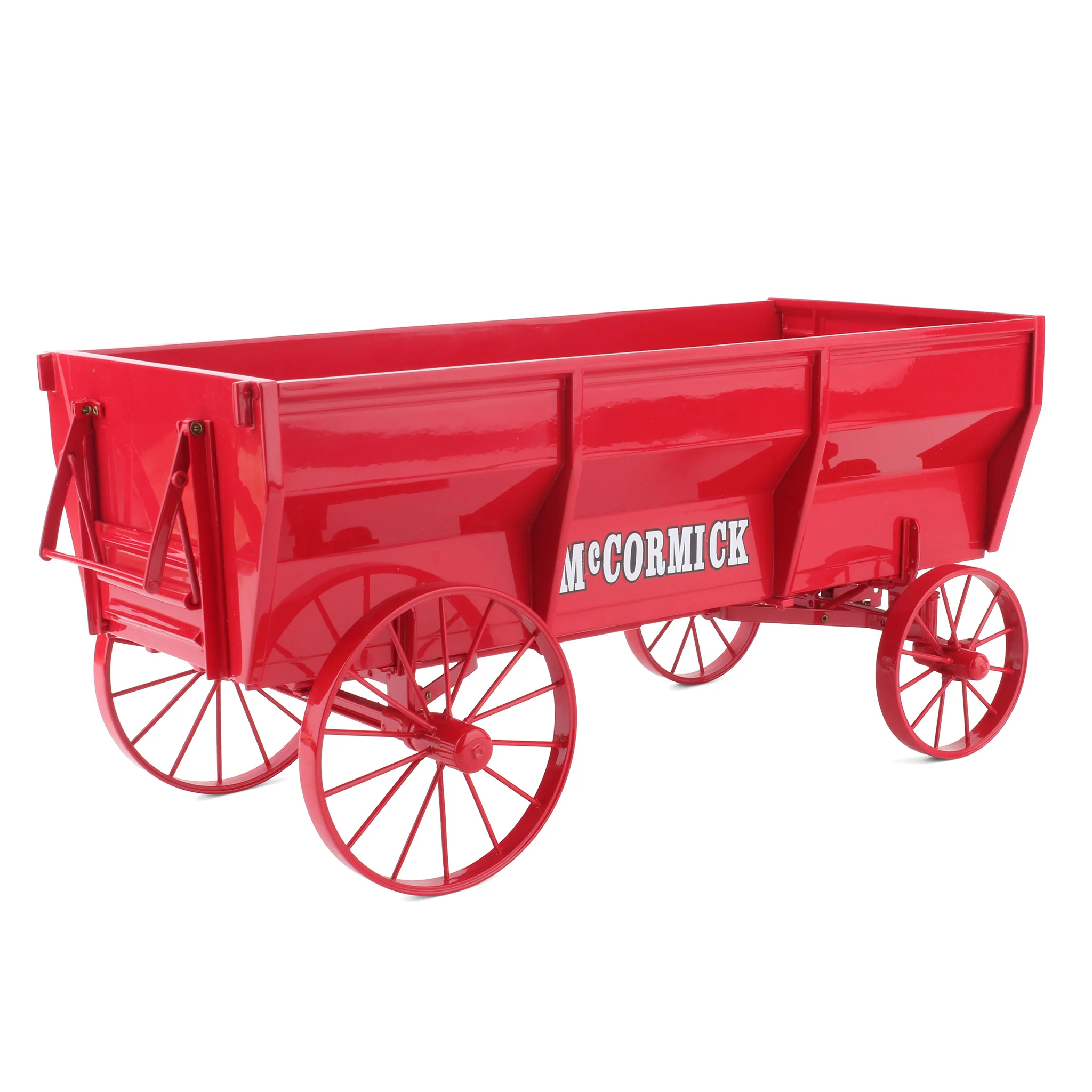 1/12 Red McCormick Flare Side Wagon with Steel Spoked Wheels by the Franklin Mint - LOOSE - Image 4