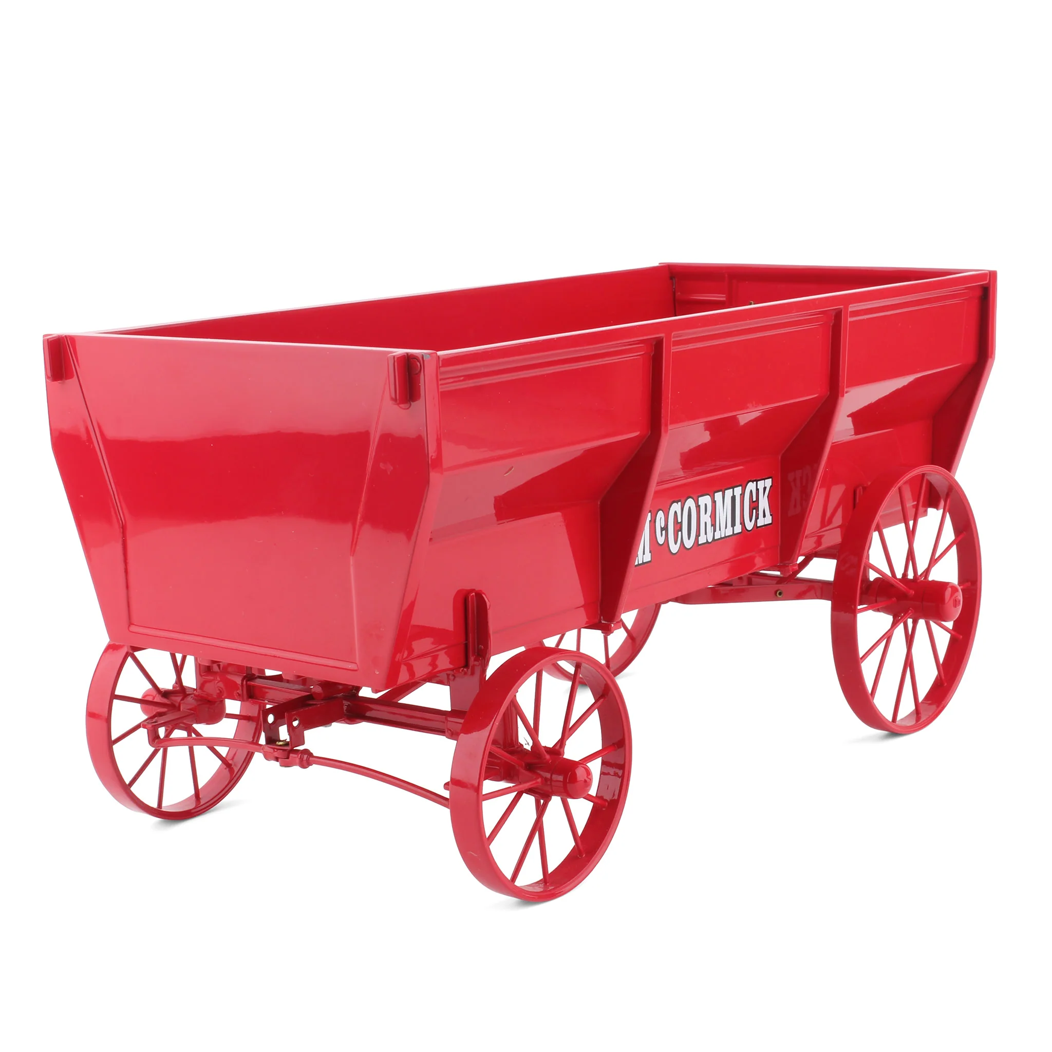 1/12 Red McCormick Flare Side Wagon with Steel Spoked Wheels by the Franklin Mint - LOOSE - Image 5