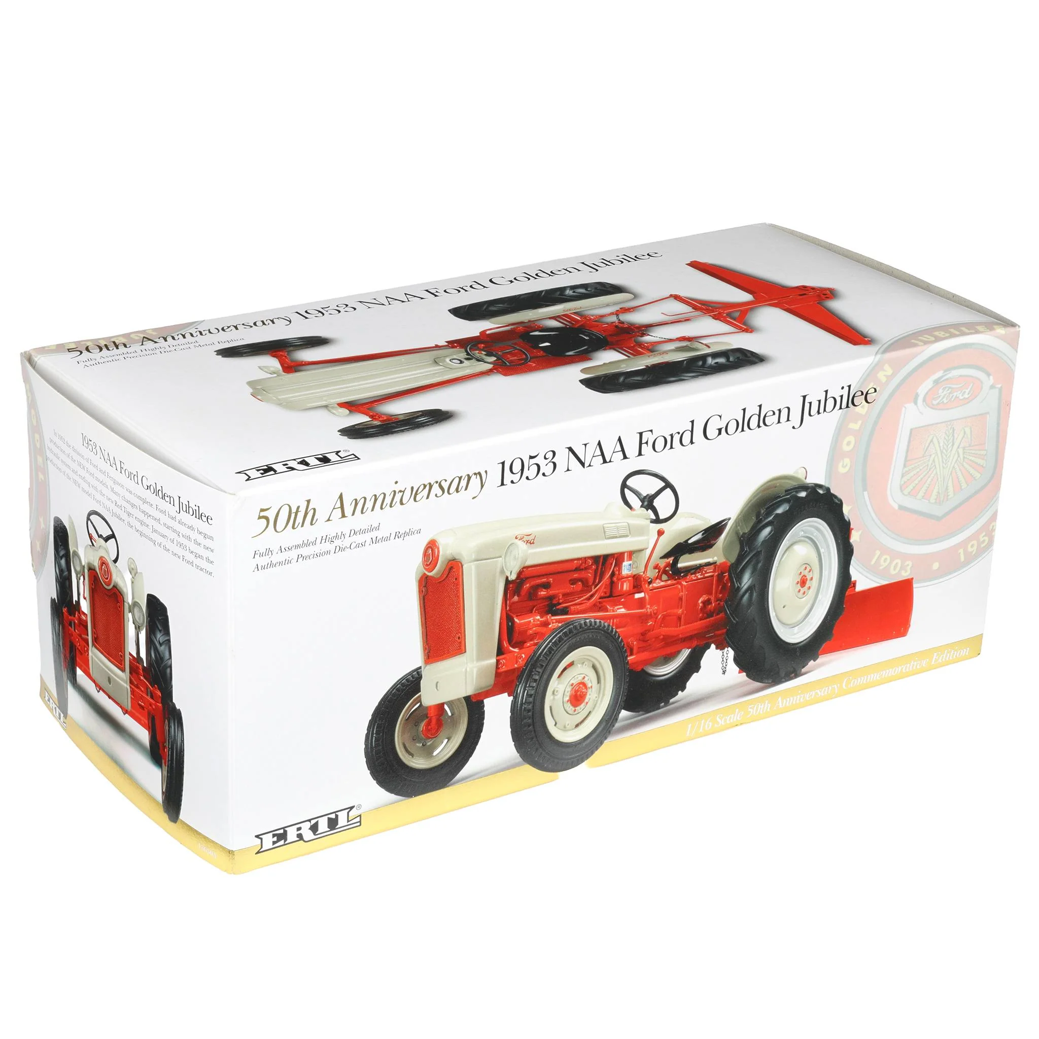1/16 1953 NAA Ford Golden Jubilee Tractor with Rear Blade by ERTL, 50th Anniversary Limited Edition - Image 7