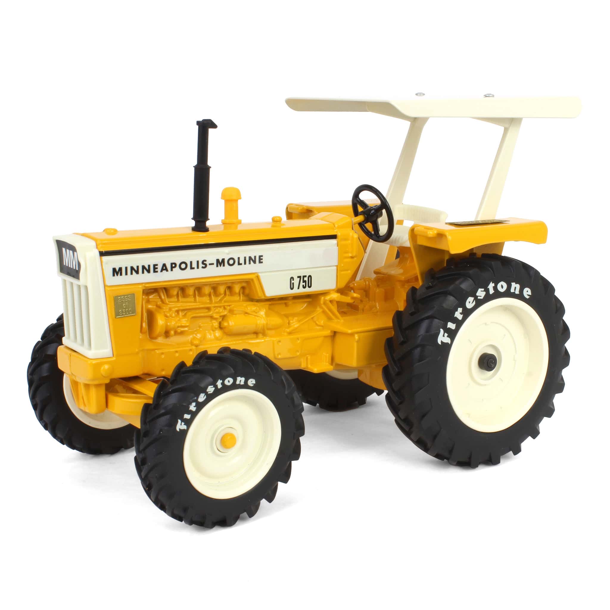 1/16 Minneapolis Moline G750 Tractor with ROPS & White Letter Firestone Tires by ERTL, #8 in Firestone Series