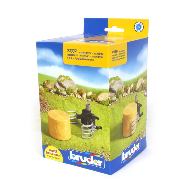 1/16 Accessory: Bale Gripper with 1 Round Bale by Bruder - Image 4
