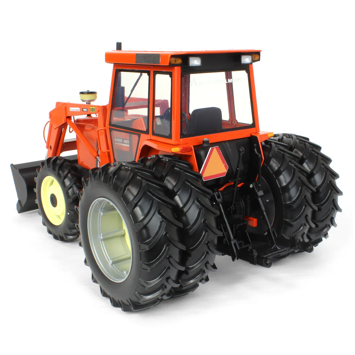 1/16 Allis Chalmers 6070 Tractor with FWA, Rear Duals, Loader & Cab by SpecCast, 2024 Lafayette Farm Toy Show - Image 4