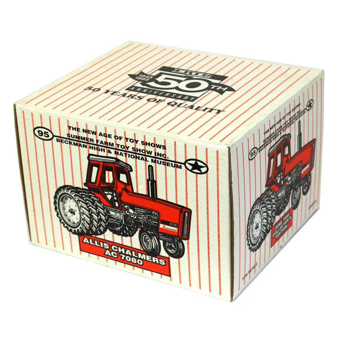 1/16 Allis Chalmers 7080 Tractor with Triples by ERTL, 1995 Summer Farm Toy Show - Image 3