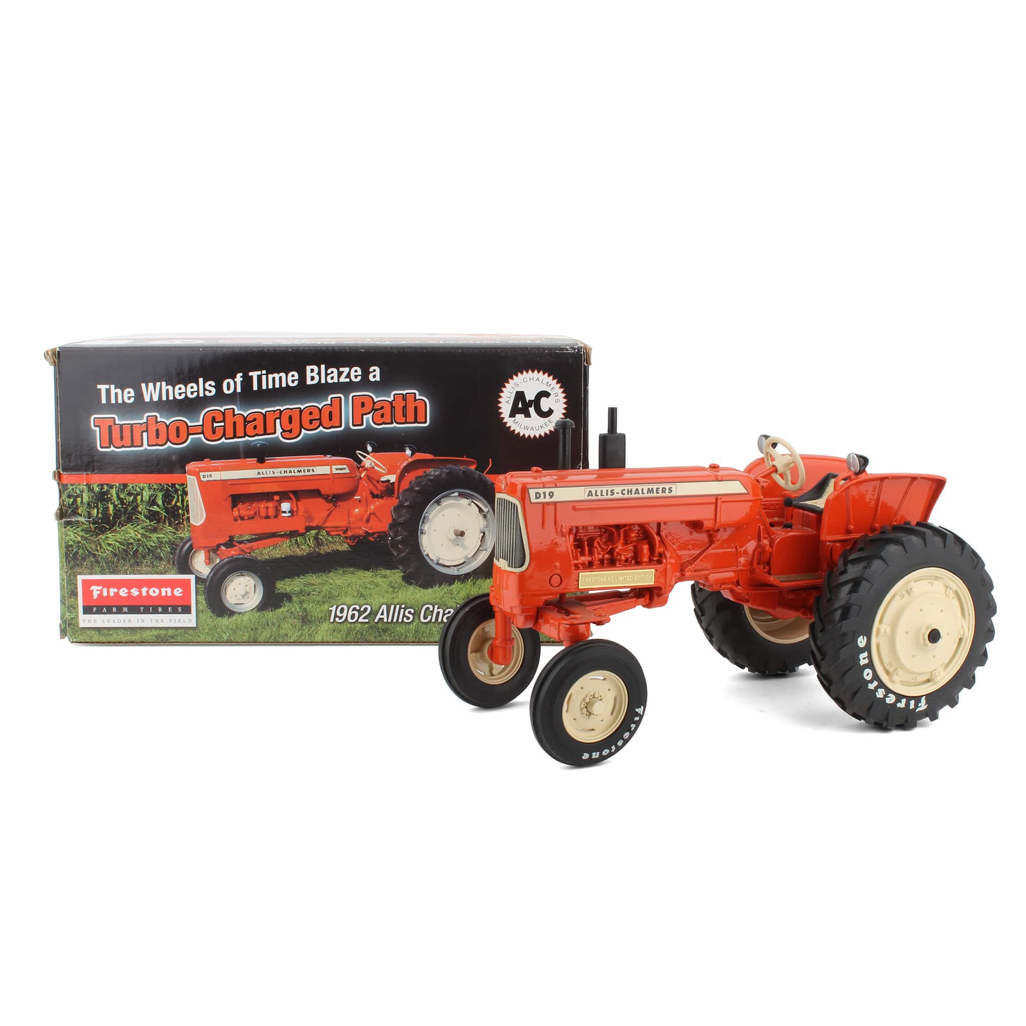 1/16 Allis Chalmers D19 Tractor with Wide Front by ERTL, Firestone Limited Edition - Image 2