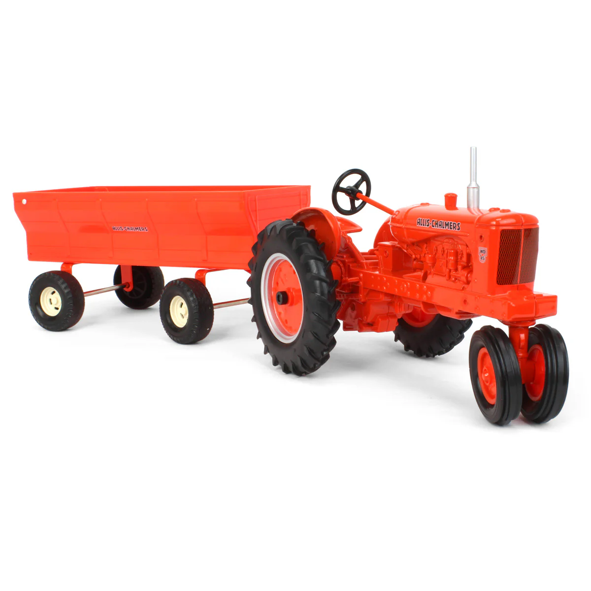 1/16 Allis Chalmers WD-45 Tractor with Flare Box Wagon by ERTL - Image 2