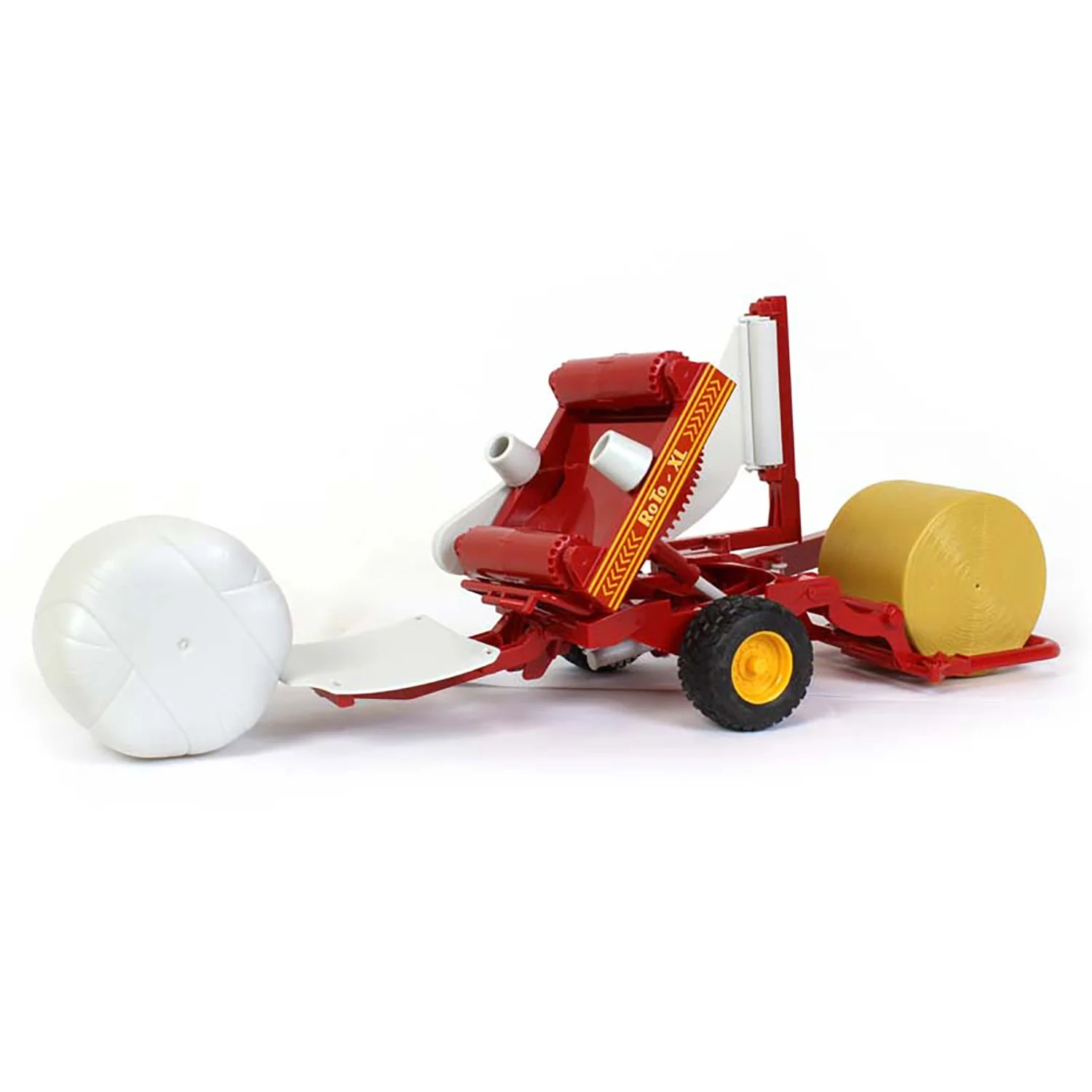 1/16 Bale Wrapper with Wrapped Bale & Unwrapped Bale by Bruder - Image 2