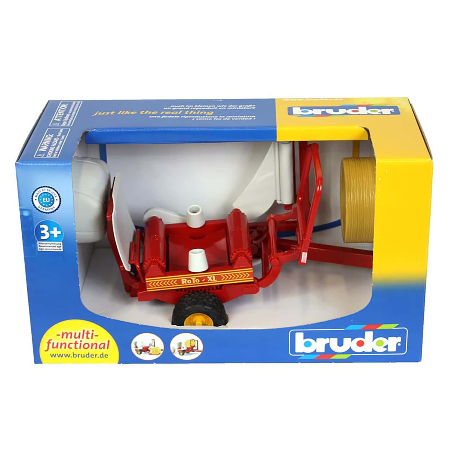 1/16 Bale Wrapper with Wrapped Bale & Unwrapped Bale by Bruder - Image 6