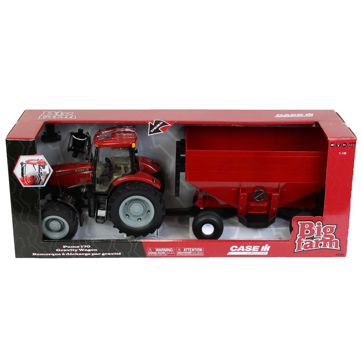 1/16 Big Farm Case IH Puma 170 Tractor with Gravity Wagon - Image 6