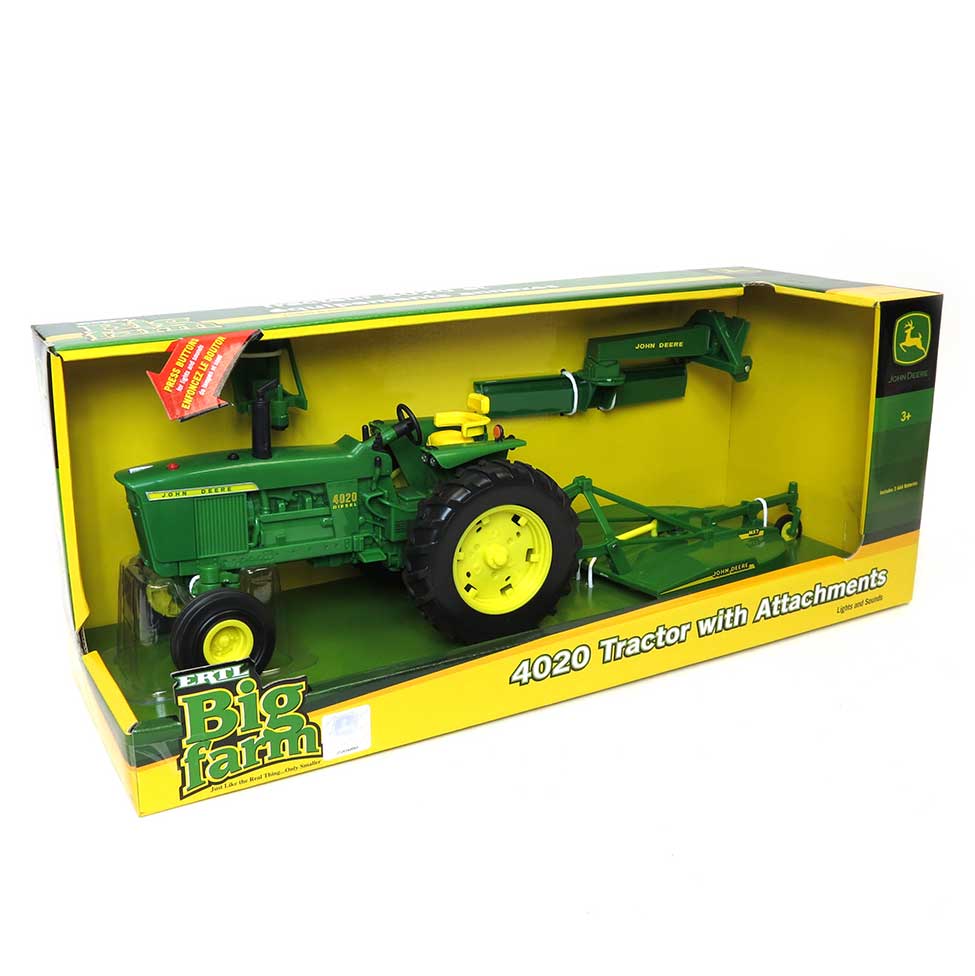 1/16 Big Farm John Deere 4020 with Blade & Mower - Image 2