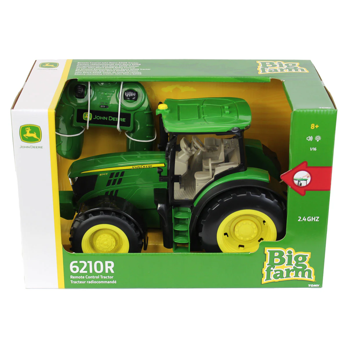 1/16 Big Farm John Deere 6210R Remote Control Tractor - Image 7