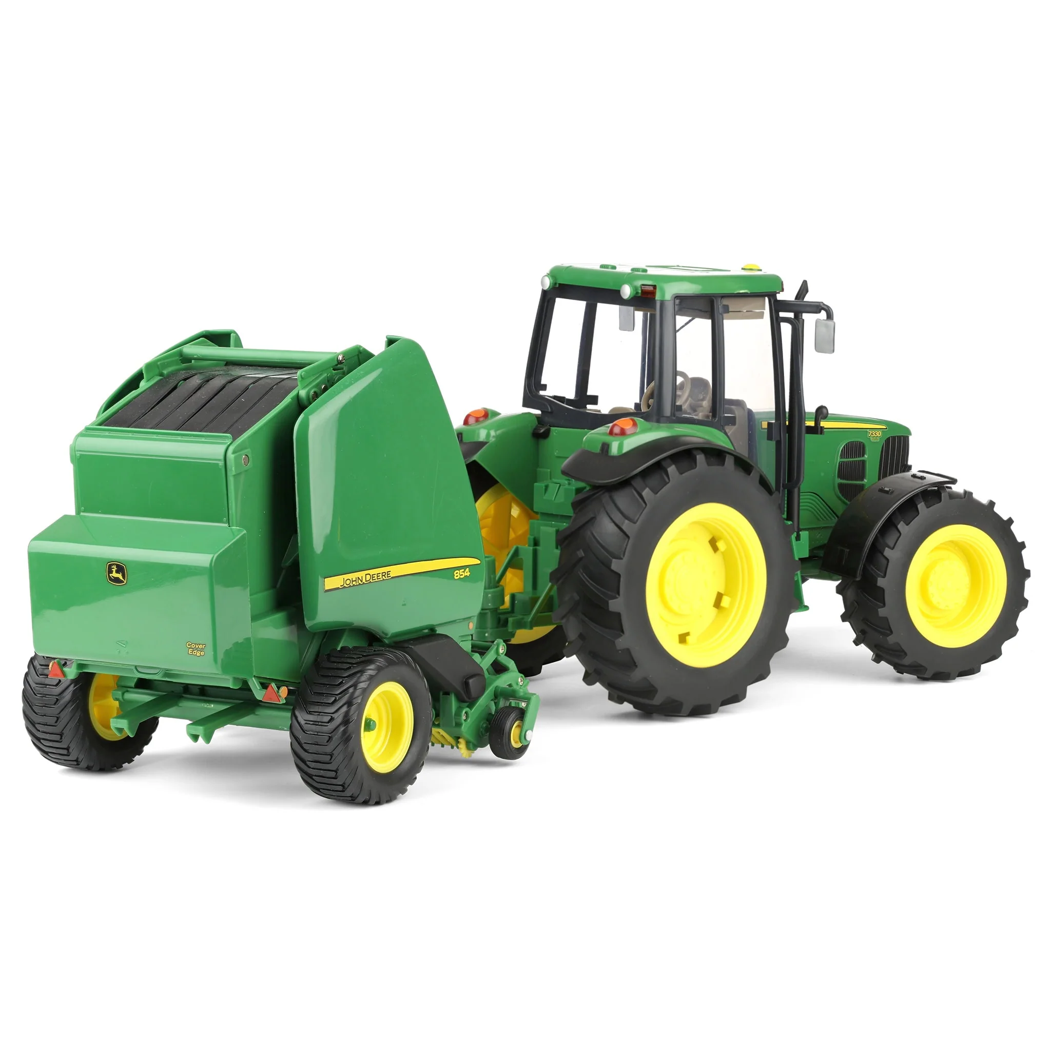 1/16 Big Farm John Deere 7330 with 854 Round Baler & 2 Bales - Image 3