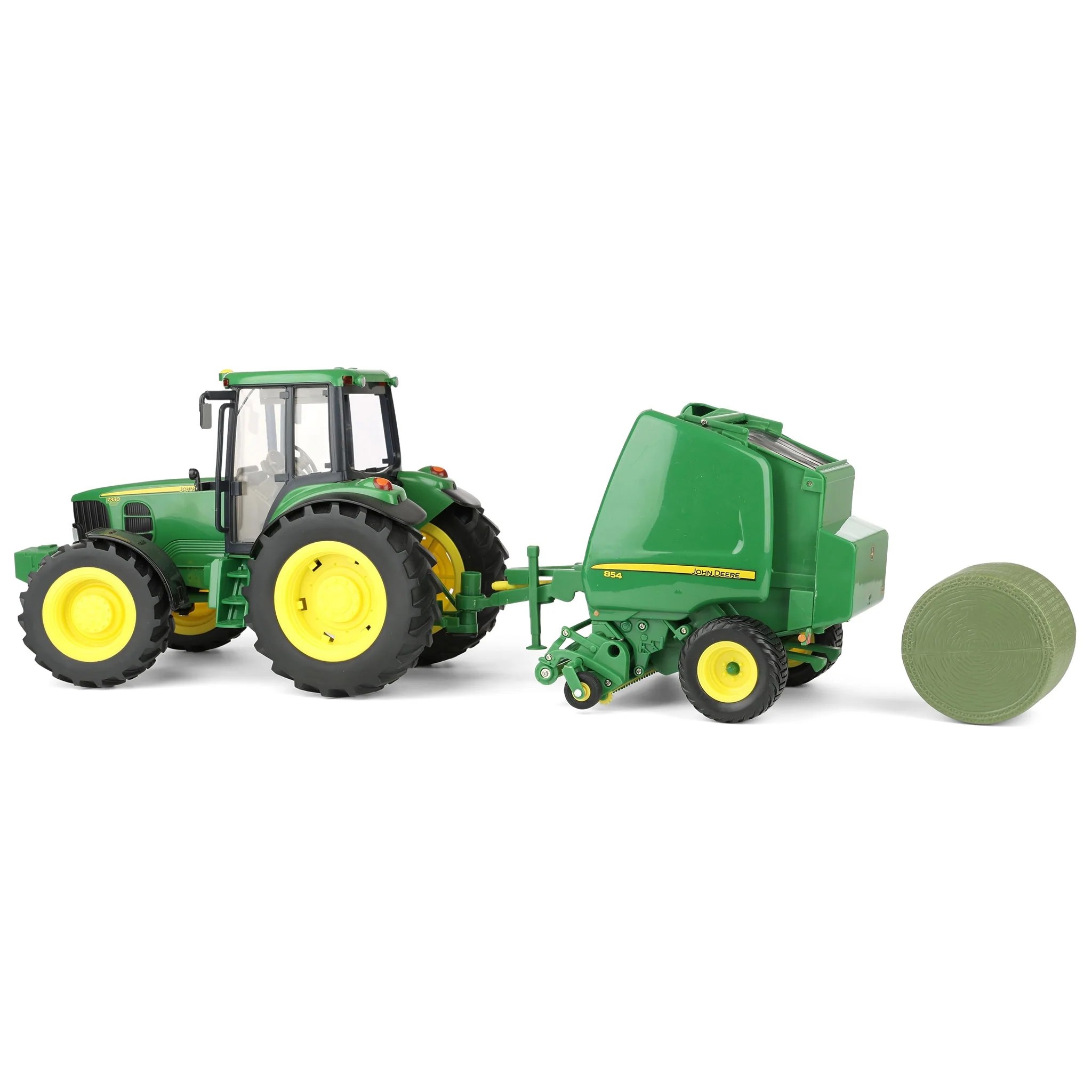 1/16 Big Farm John Deere 7330 with 854 Round Baler & 2 Bales - Image 5