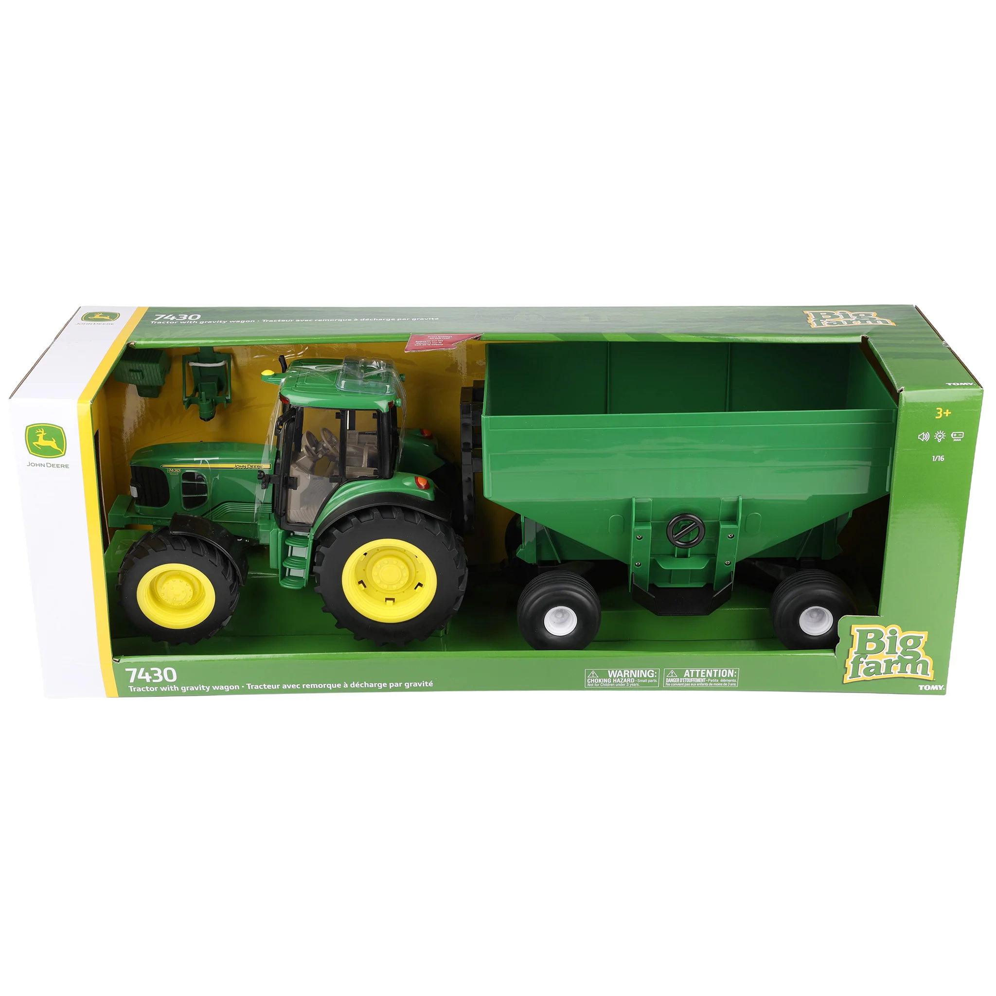 1/16 Big Farm John Deere 7430 Tractor with Gravity Wagon - Image 9