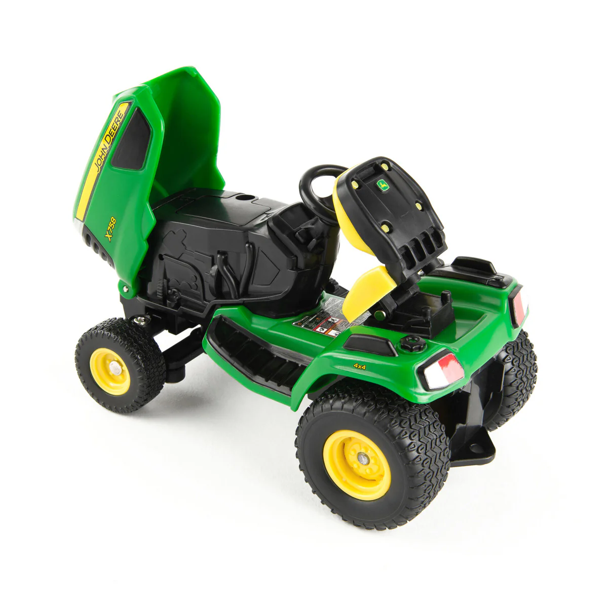1/16 Big Farm John Deere X758 Lawn Mower with Blade and Cart - Image 2