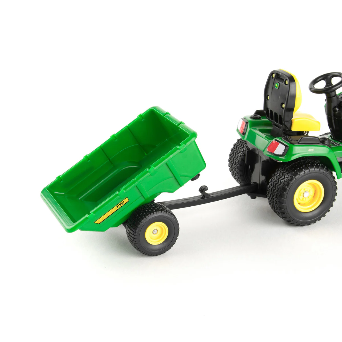 1/16 Big Farm John Deere X758 Lawn Mower with Blade and Cart - Image 4
