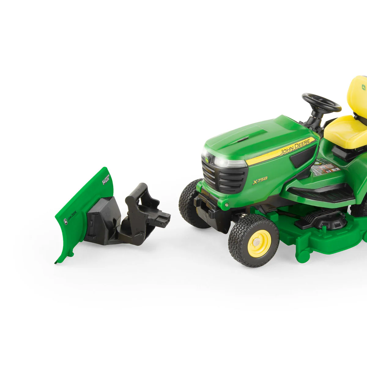 1/16 Big Farm John Deere X758 Lawn Mower with Blade and Cart - Image 6