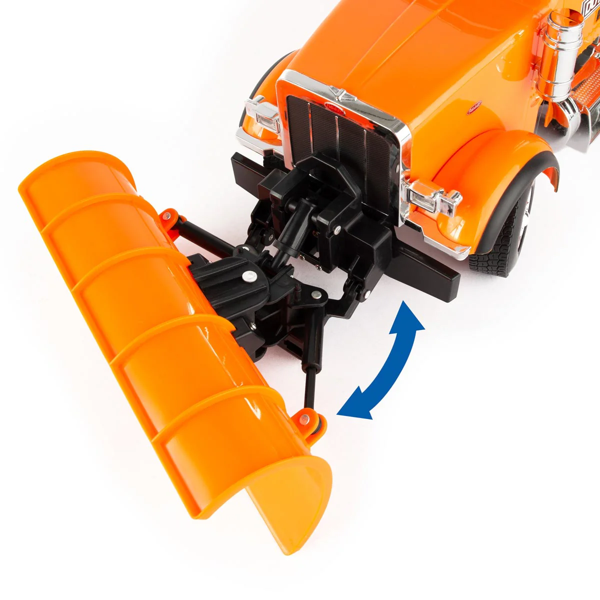1/16 Big Roads Peterbilt Model 367 DOT Truck with Snow Plow by TOMY - Image 4