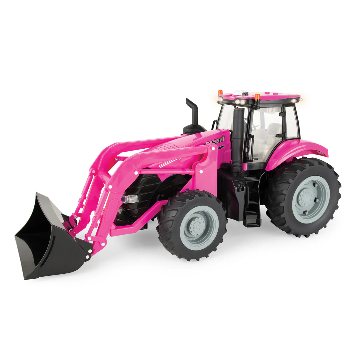 1/16 Pink Case IH Magnum Tractor with Front Loader and Lights & Sounds, ERTL Big Farm