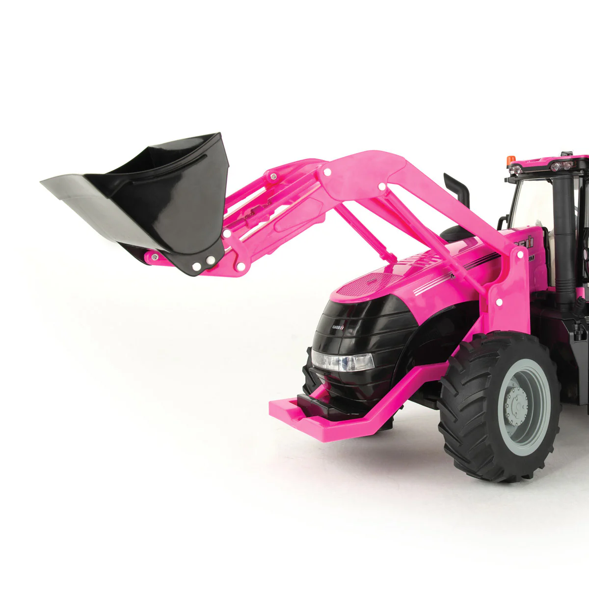 1/16 Pink Case IH Magnum Tractor with Front Loader and Lights & Sounds, ERTL Big Farm - Image 3