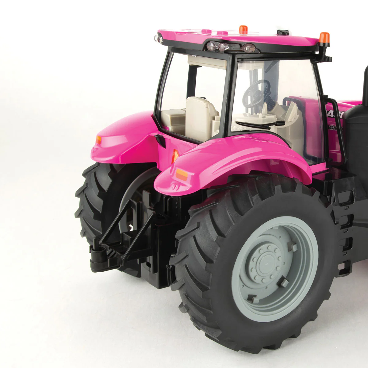 1/16 Pink Case IH Magnum Tractor with Front Loader and Lights & Sounds, ERTL Big Farm - Image 6