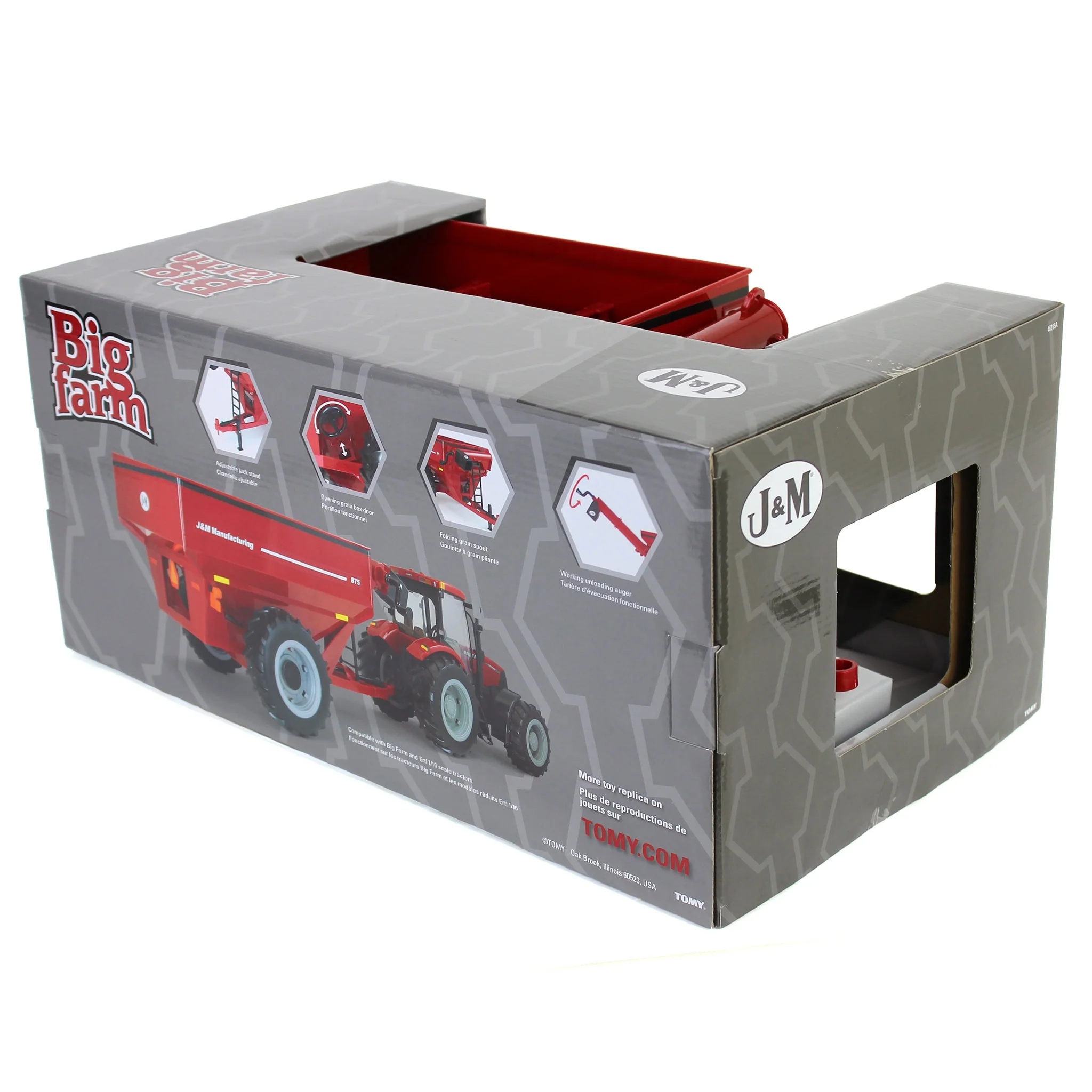 1/16 Big Farm Red J&M 875 Grain Cart, Outback Toys Exclusive - Image 9