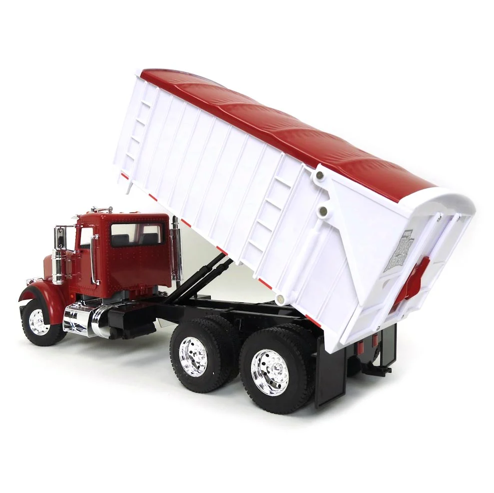 1/16 Big Farm Red Peterbilt 367 Truck with Grain Box and Red Tarp by ERTL - Image 4