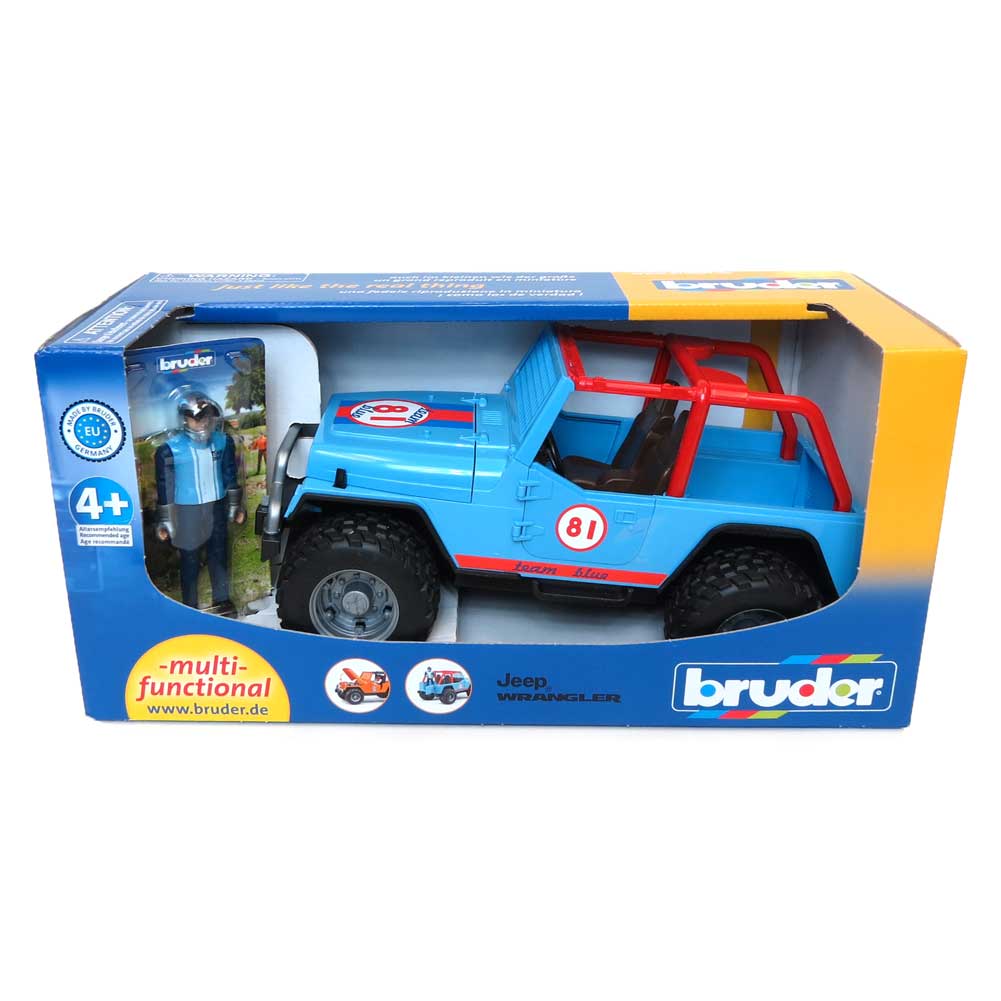 1/16 Blue Jeep Cross Country Racer with Driver by Bruder - Image 2