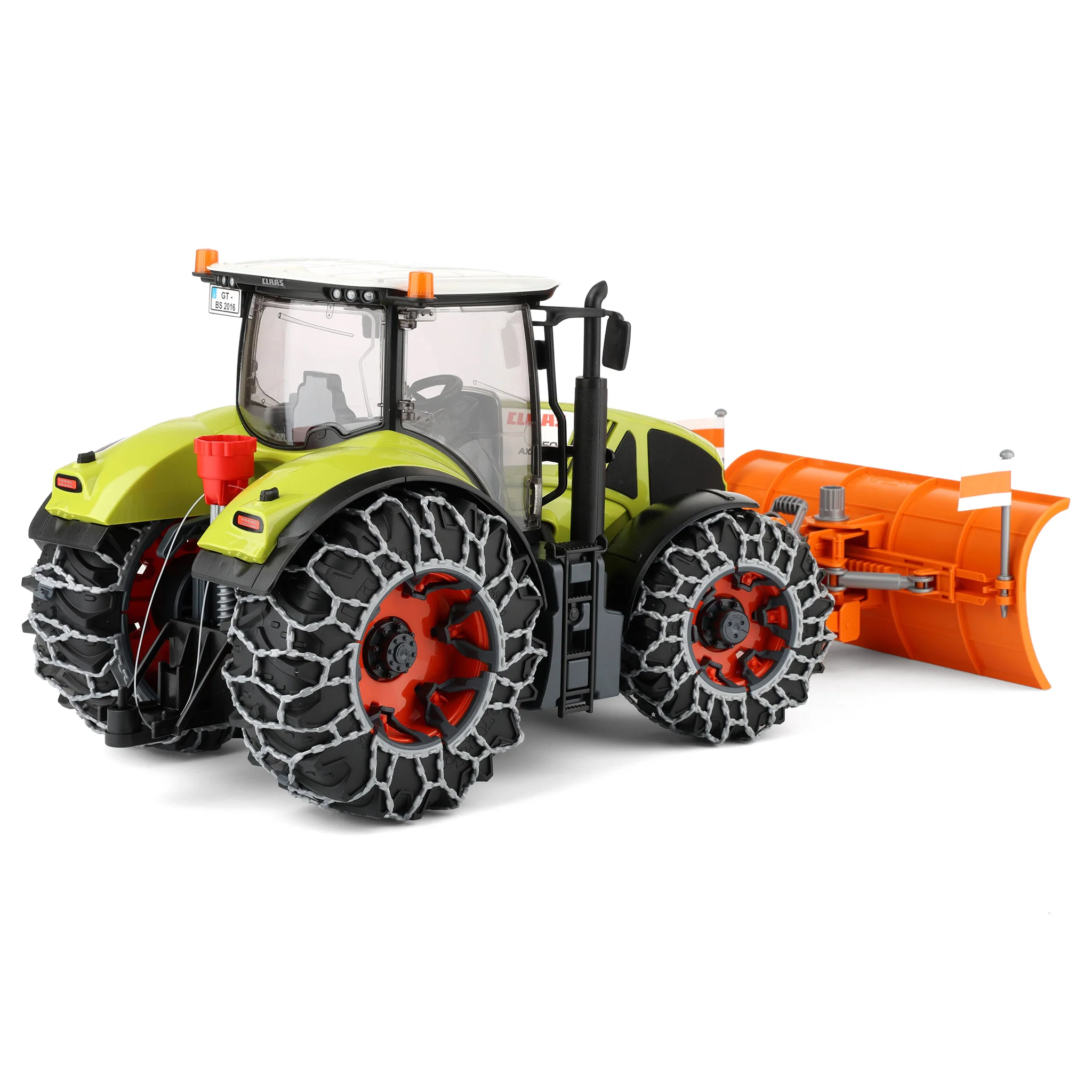 1/16 Bruder Claas Axion 950 Tractor with Snow Chains & Snow Blade - Image 3