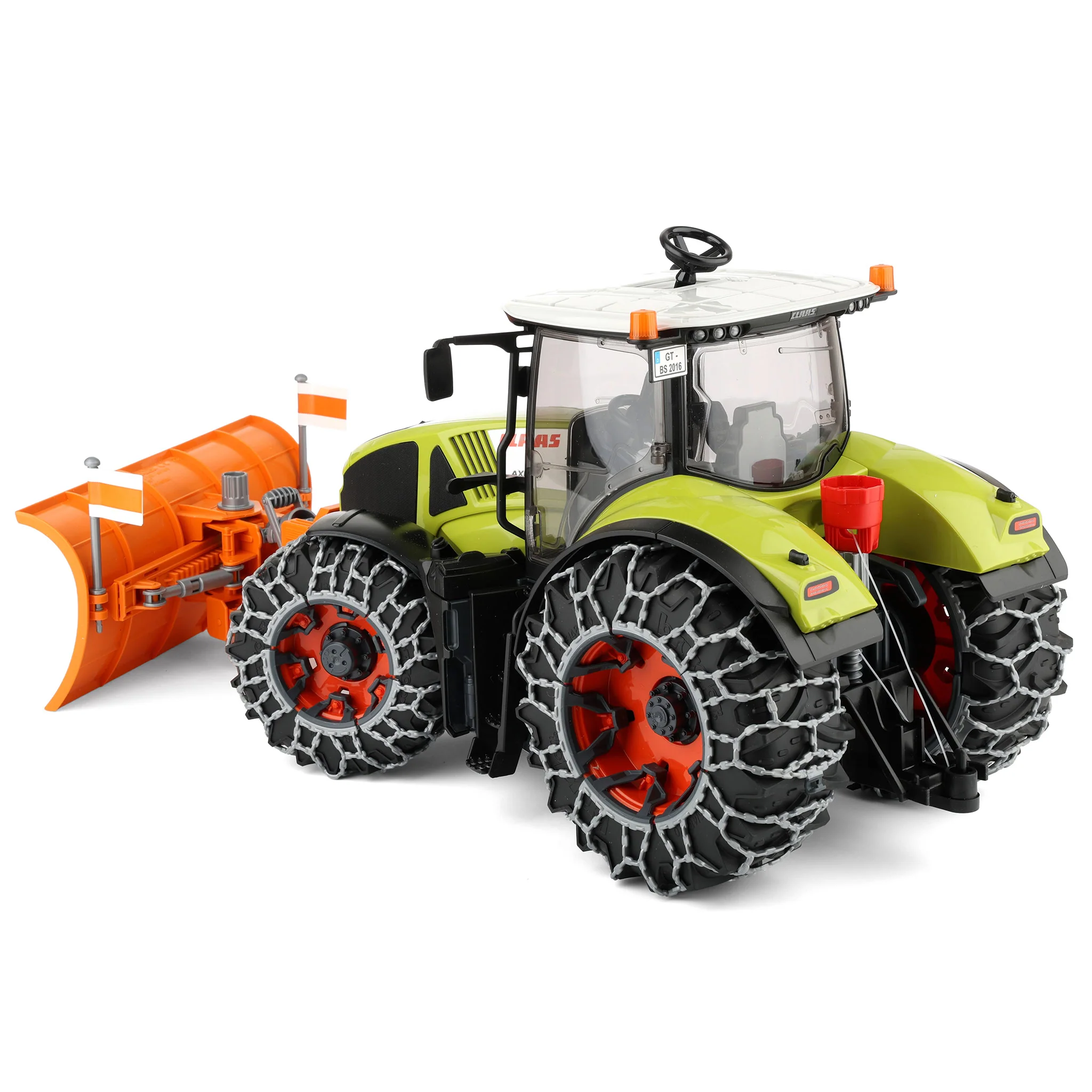 1/16 Bruder Claas Axion 950 Tractor with Snow Chains & Snow Blade - Image 4