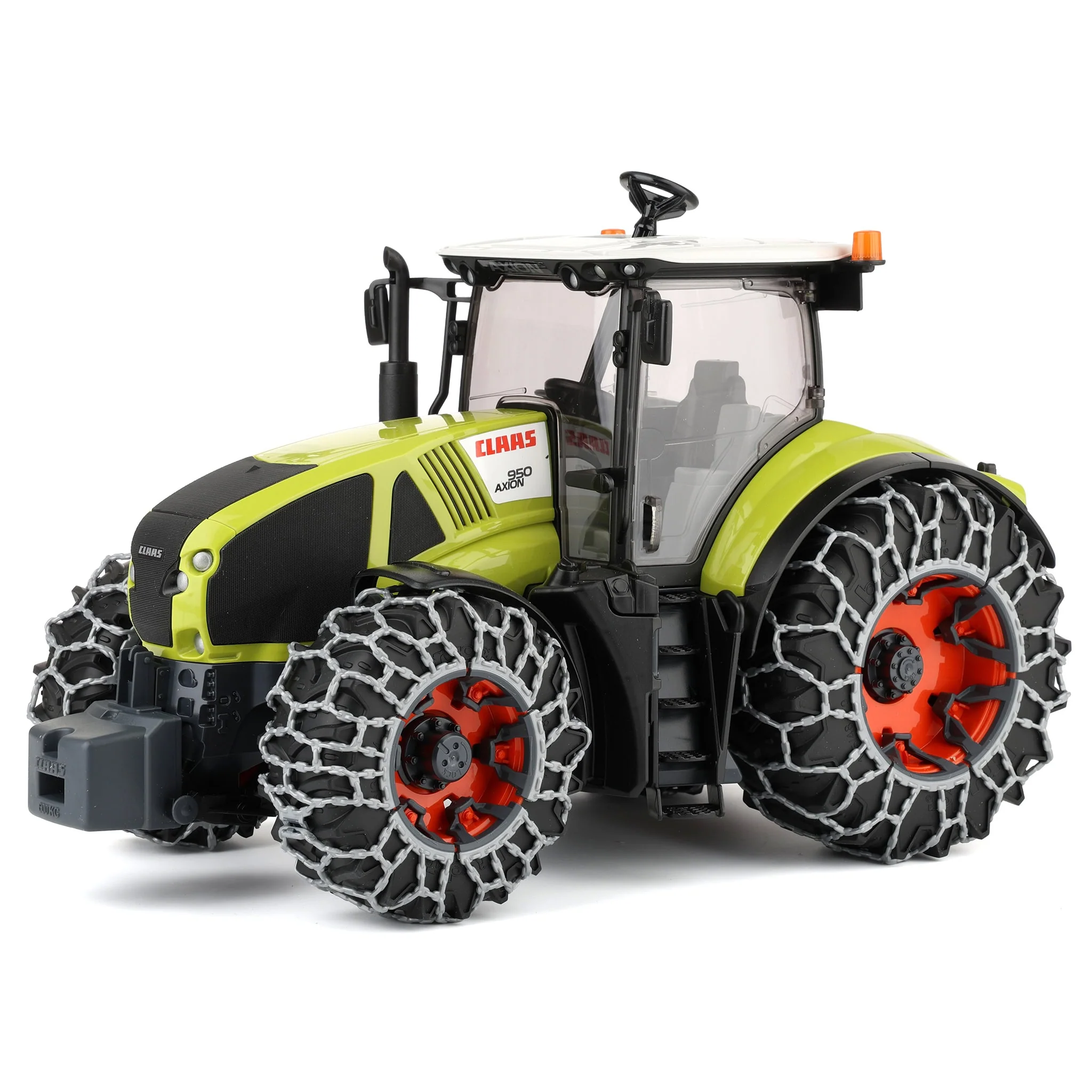 1/16 Bruder Claas Axion 950 Tractor with Snow Chains & Snow Blade - Image 5