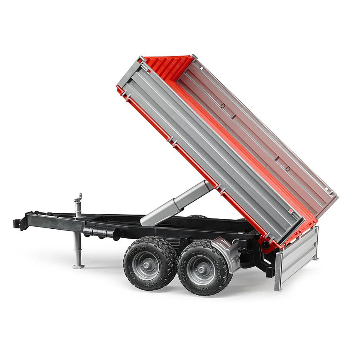 1/16 Bruder Dumping Trailer with Fold Down Sides - Image 2