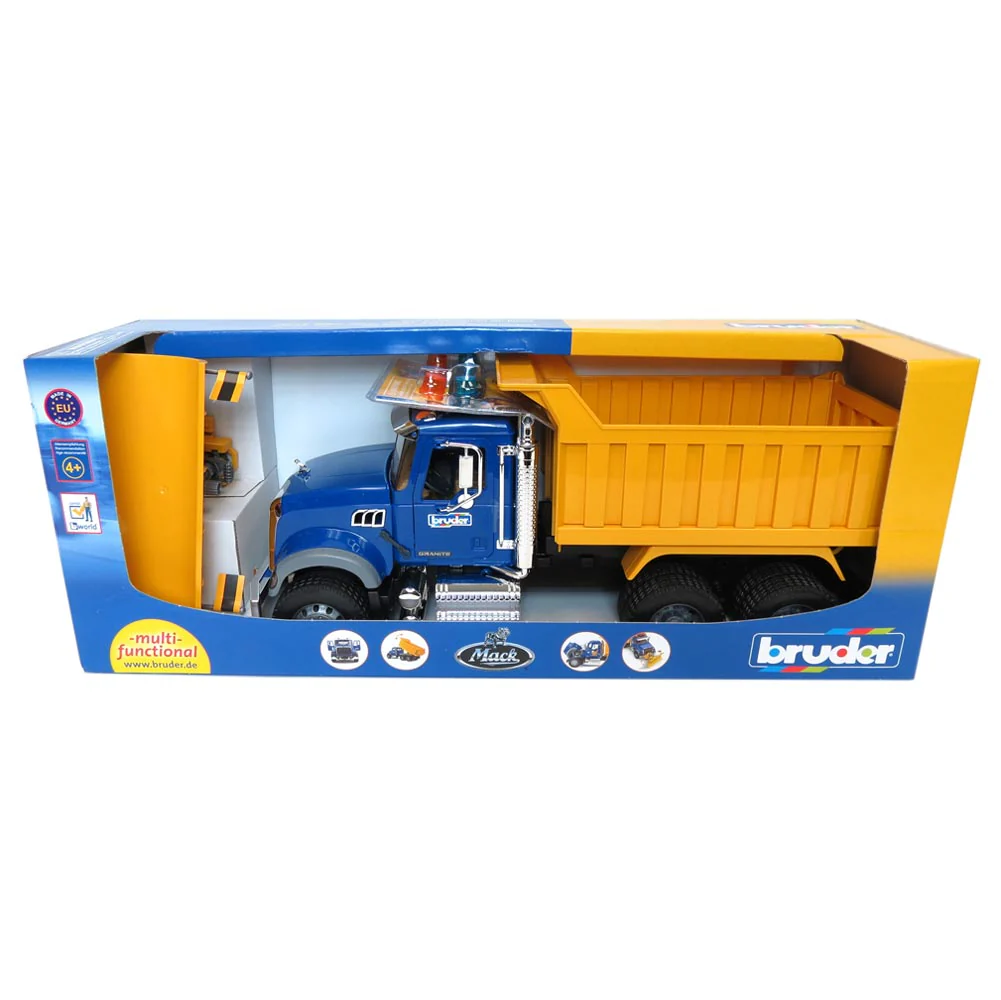 1/16 MACK Granite Dump Truck with Snow Plow and Flashing Lights by Bruder - Image 5