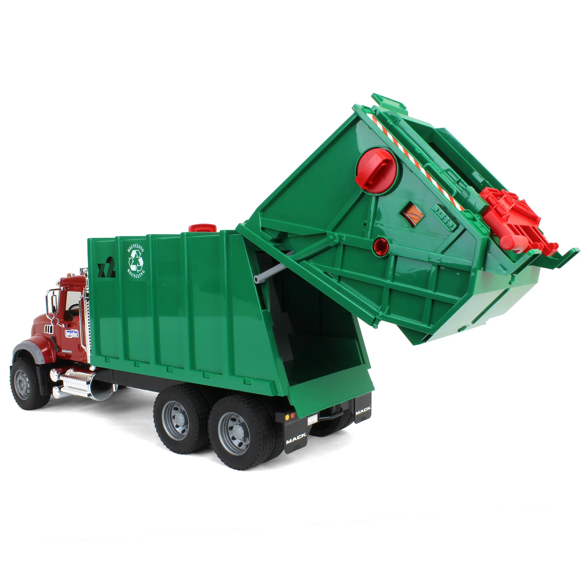 1/16 MACK Granite Rear Loading Garbage Truck by Bruder - Image 4