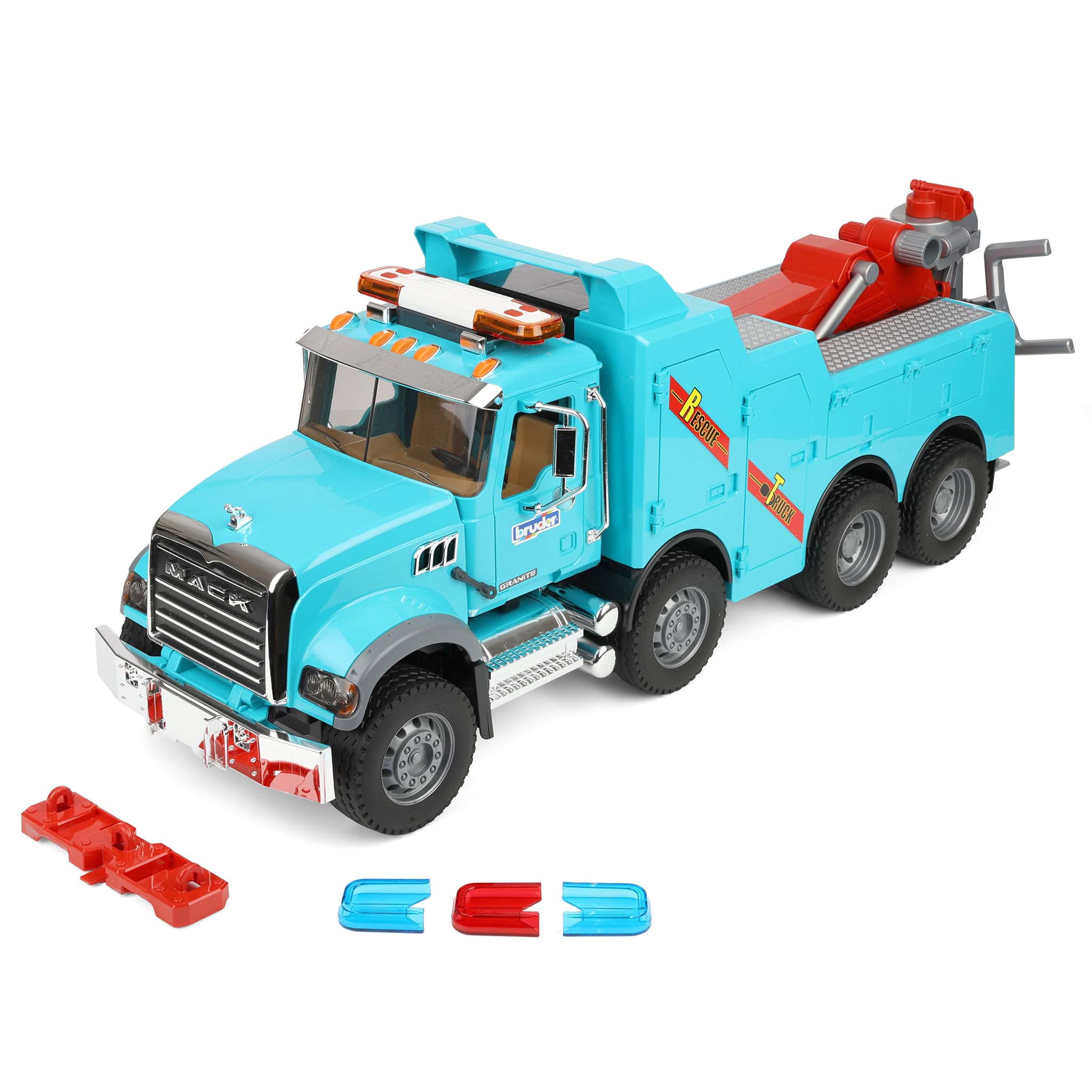 1/16 Bruder Mack Granite Recovery & Towing Truck with Lights & Sounds Module - Image 7