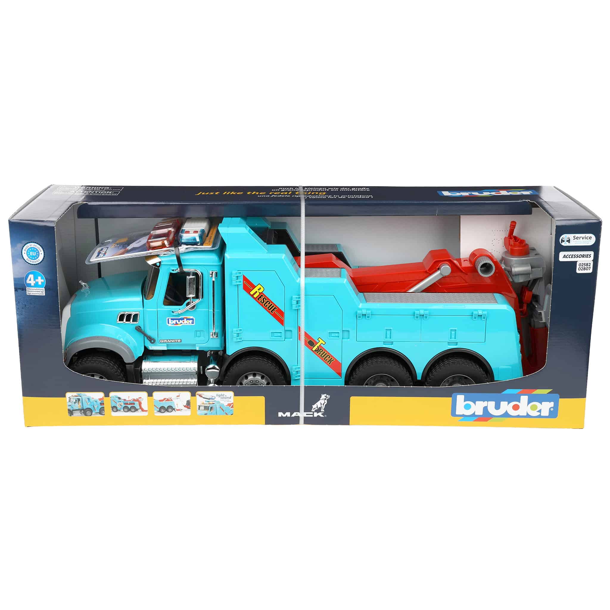 1/16 Bruder Mack Granite Recovery & Towing Truck with Lights & Sounds Module - Image 8
