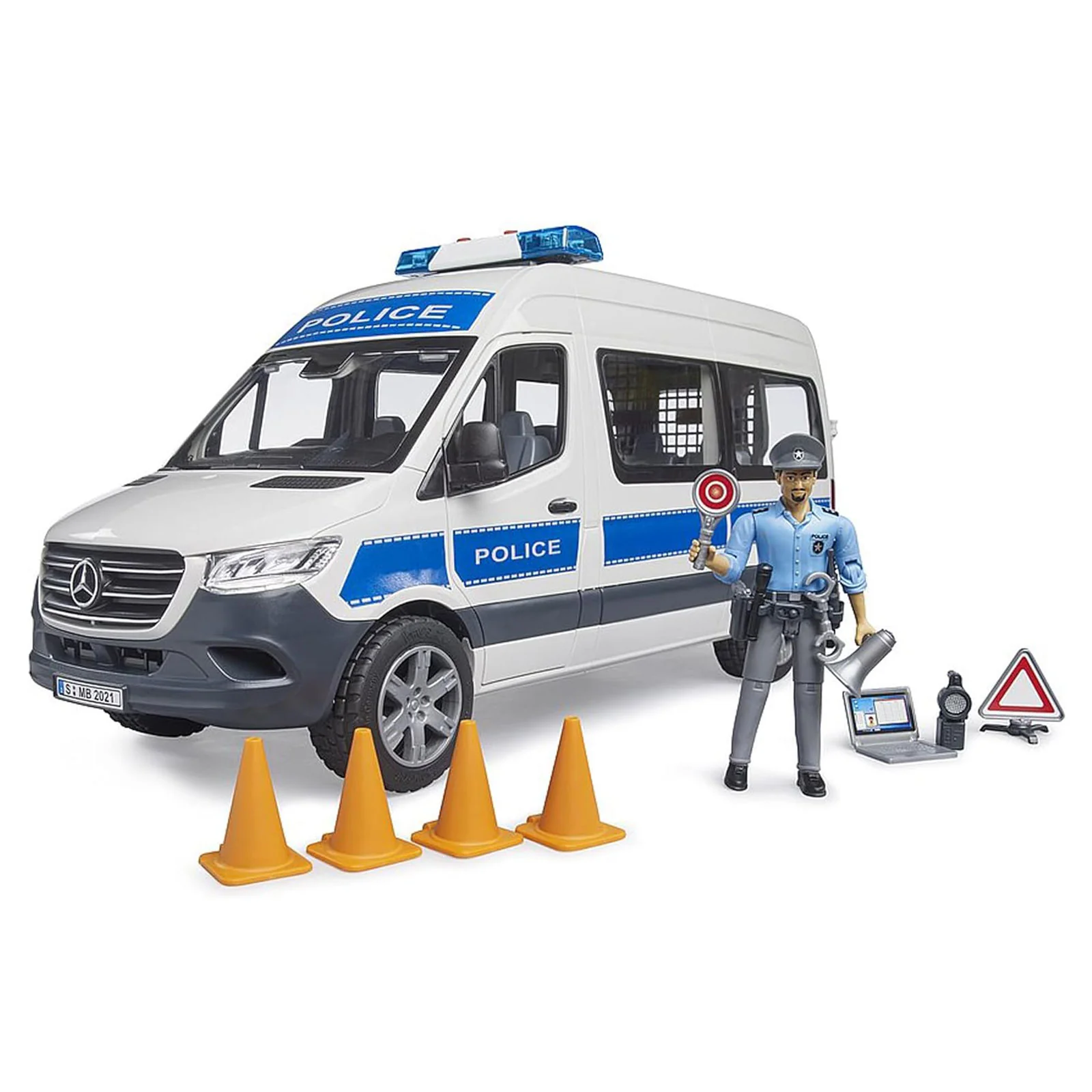 1/16 Bruder MB Sprinter Police Emergency Vehicle with Light & Sound Module - Image 2