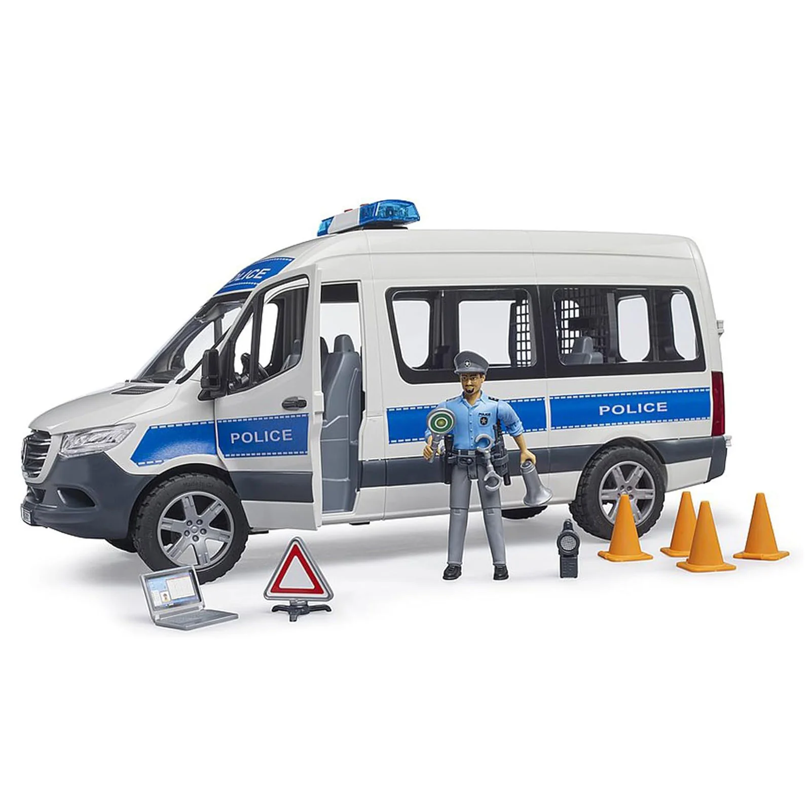 1/16 Bruder MB Sprinter Police Emergency Vehicle with Light & Sound Module - Image 3
