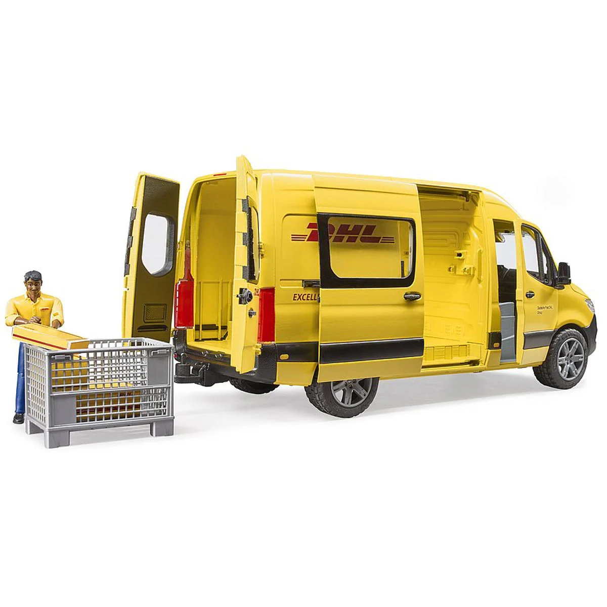 1/16 Bruder Mercedes-Benz DHL Van with Driver - Image 4