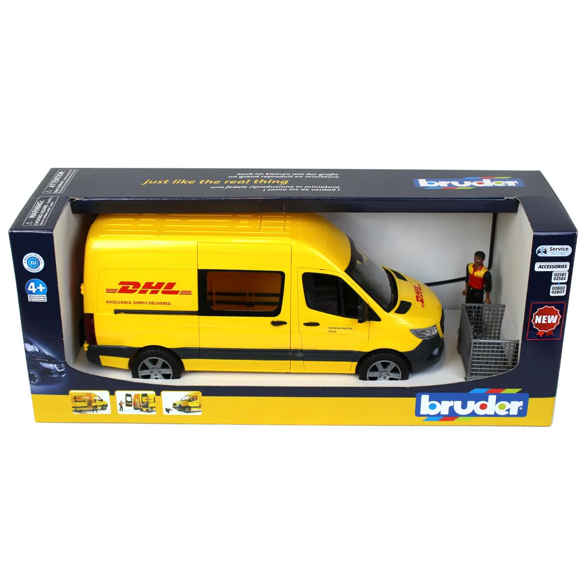 1/16 Bruder Mercedes-Benz DHL Van with Driver - Image 6