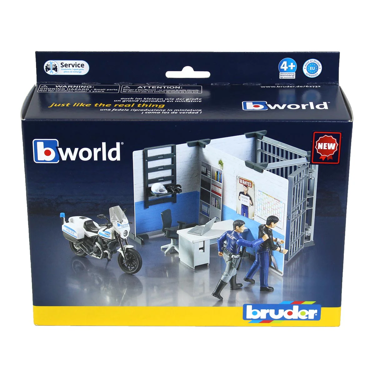 1/16 Bruder Police Station with Police Motorbike and Figures - Image 8