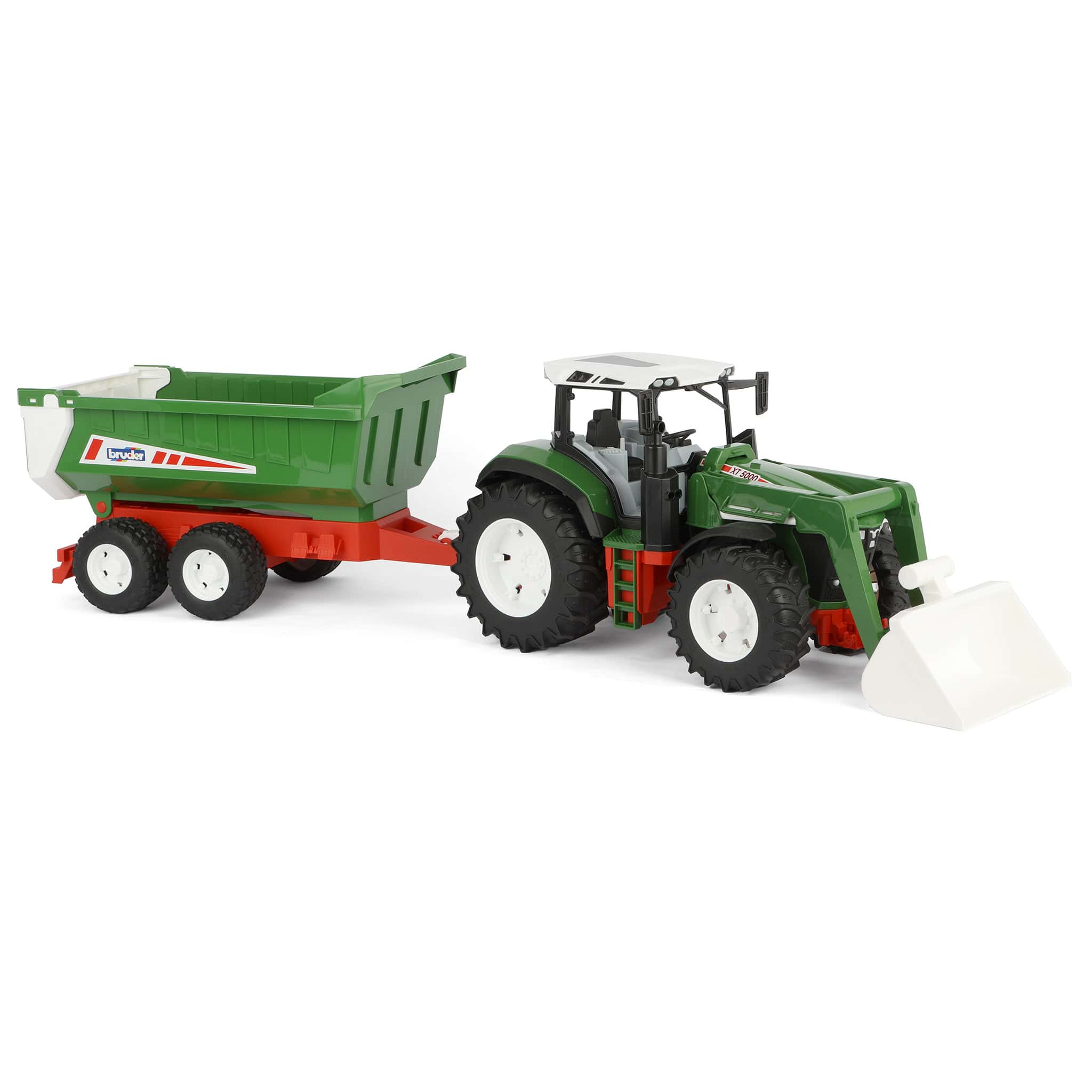 1/16 Bruder Roadmax Tractor with Front Loader and Tipping Trailer - Image 2