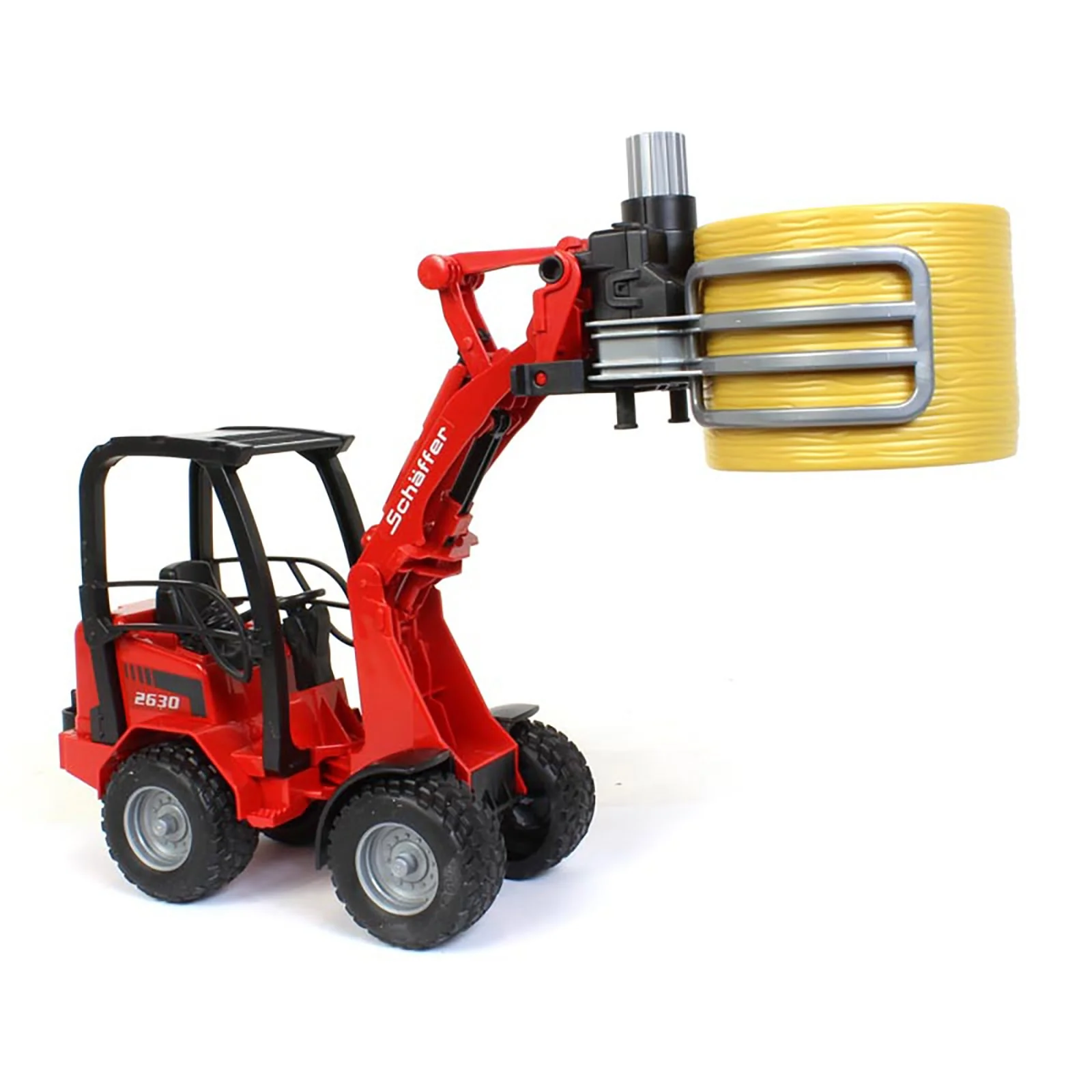 1/16 Schaffer 2630 Compact Loader with Bale Gripper, Bucket & Bale by Bruder - Image 2