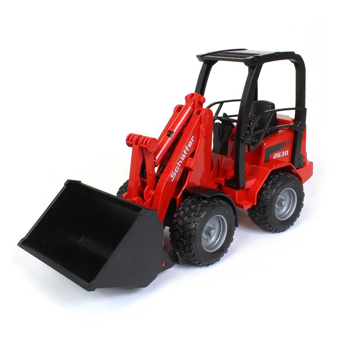 1/16 Schaffer 2630 Compact Loader with Bale Gripper, Bucket & Bale by Bruder - Image 4