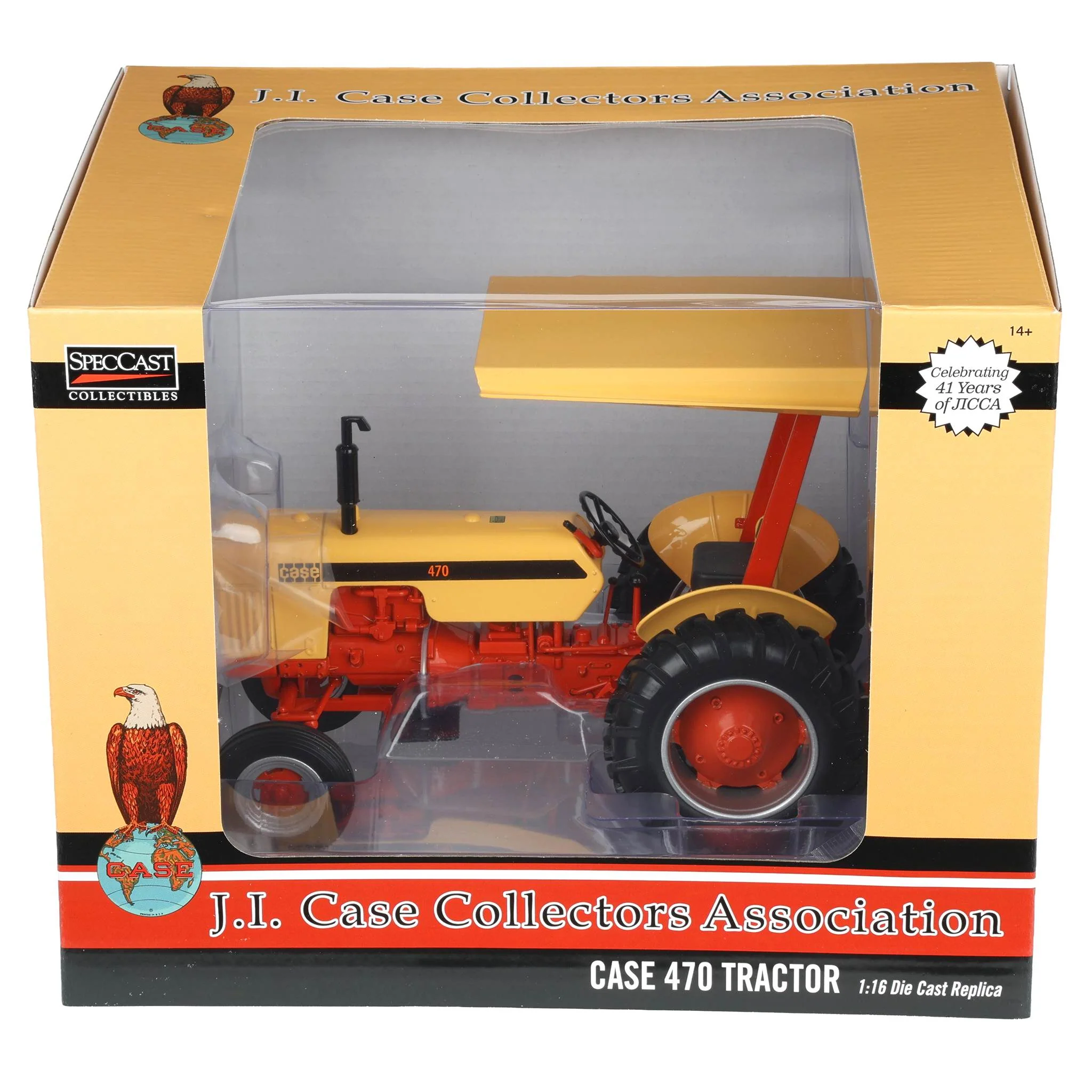 1/16 Case 470 Tractor with Wide Front, ROPS, & Canopy by SpecCast, 2026 JI Case Collectors Association Show - Image 6
