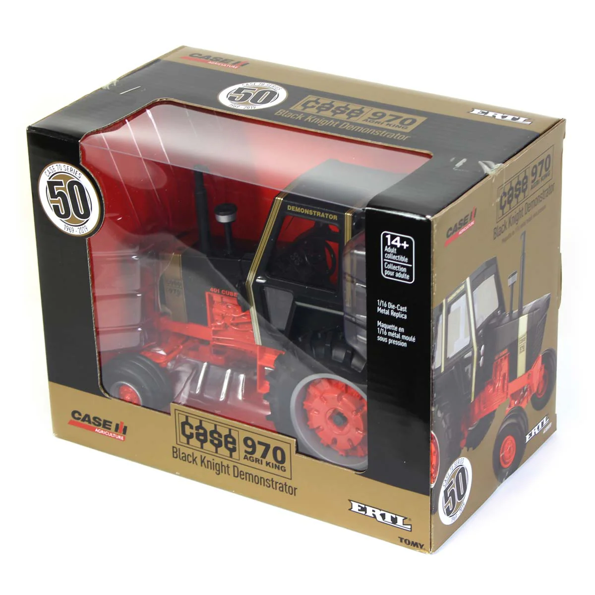 1/16 Case 970 Black Knight Tractor with Cab, ERTL Prestige Collection - Image 5
