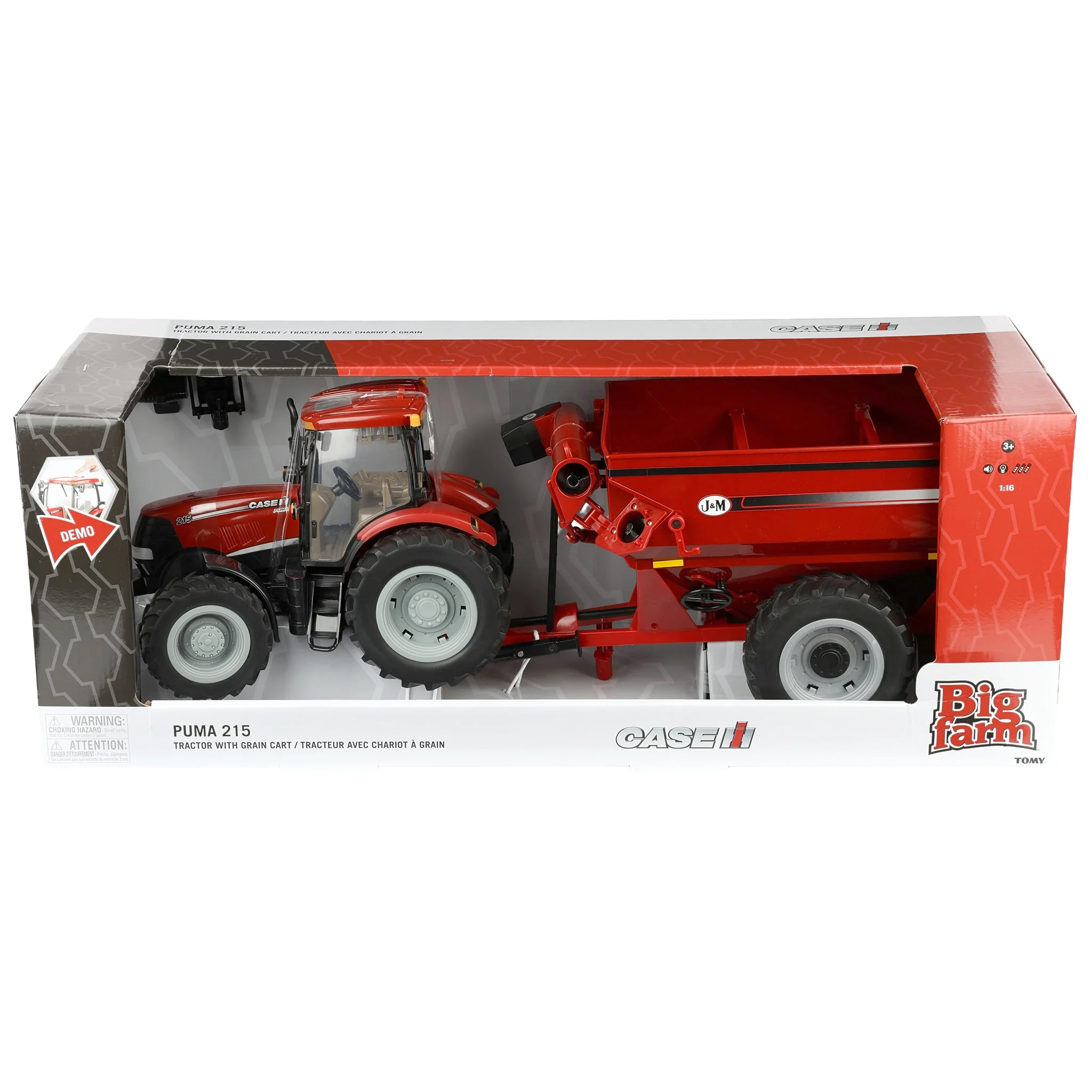 1/16 Case IH Puma 215 with J&M Grain Cart, ERTL Big Farm - Image 8