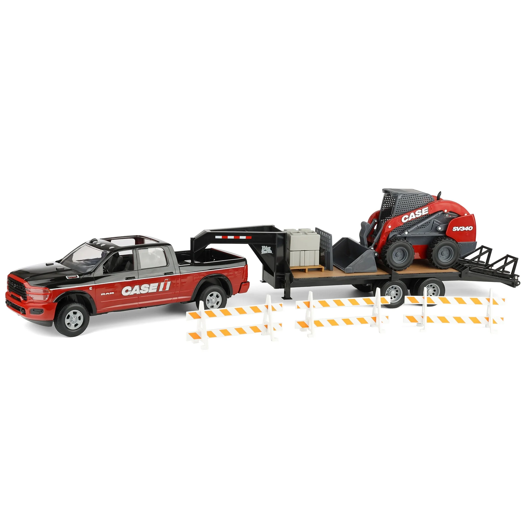 1/16 Case IH Ram Pickup Truck with Case SV340 Skid Loader, ERTL Big Farm