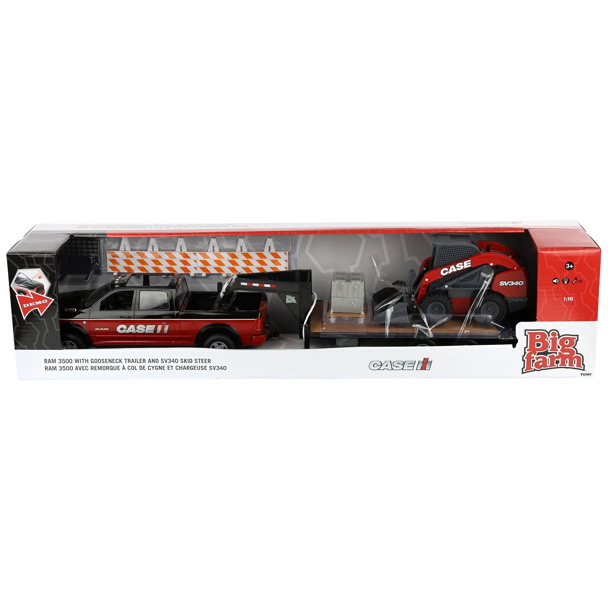 1/16 Case IH Ram Pickup Truck with Case SV340 Skid Loader, ERTL Big Farm - Image 11