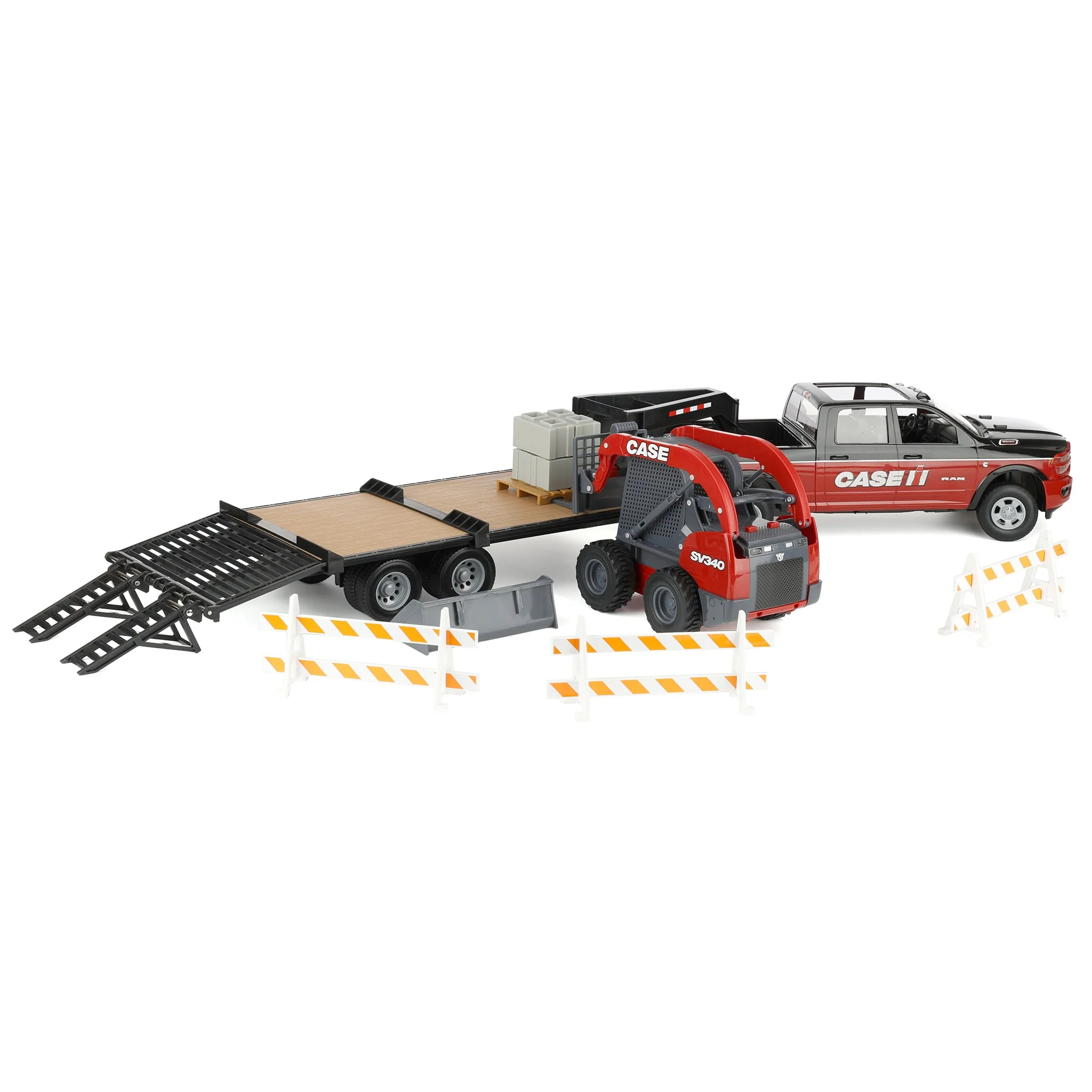 1/16 Case IH Ram Pickup Truck with Case SV340 Skid Loader, ERTL Big Farm - Image 3